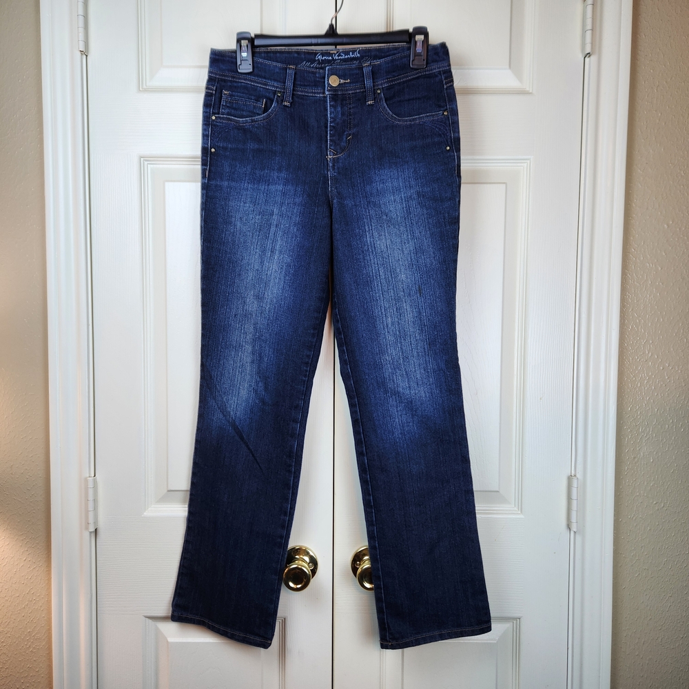 Gloria Vanderbilt Dark Blue Straight Leg Jeans